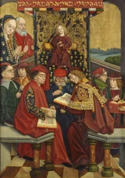 Tvist med legene, fra kuppelalteret, 1499 (tempera på panel)